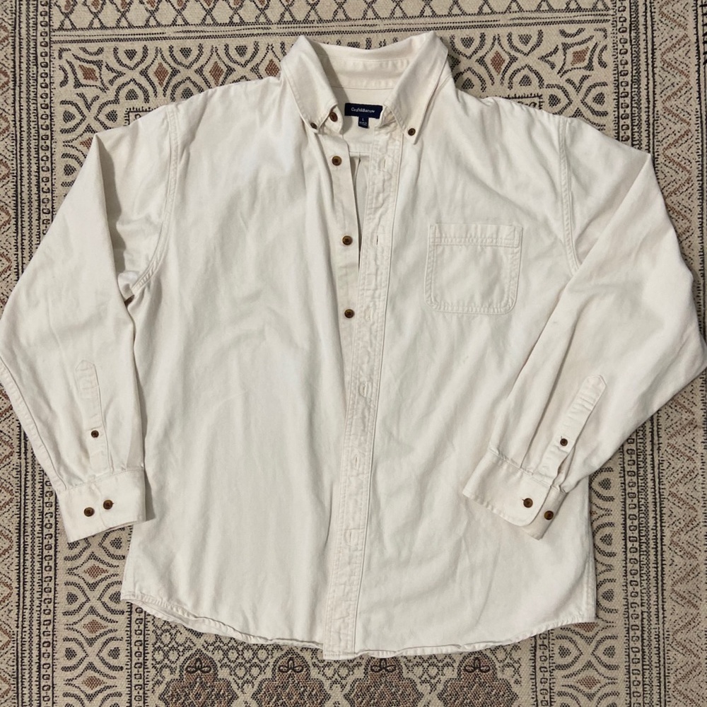 Canvas over sized Button up shirt